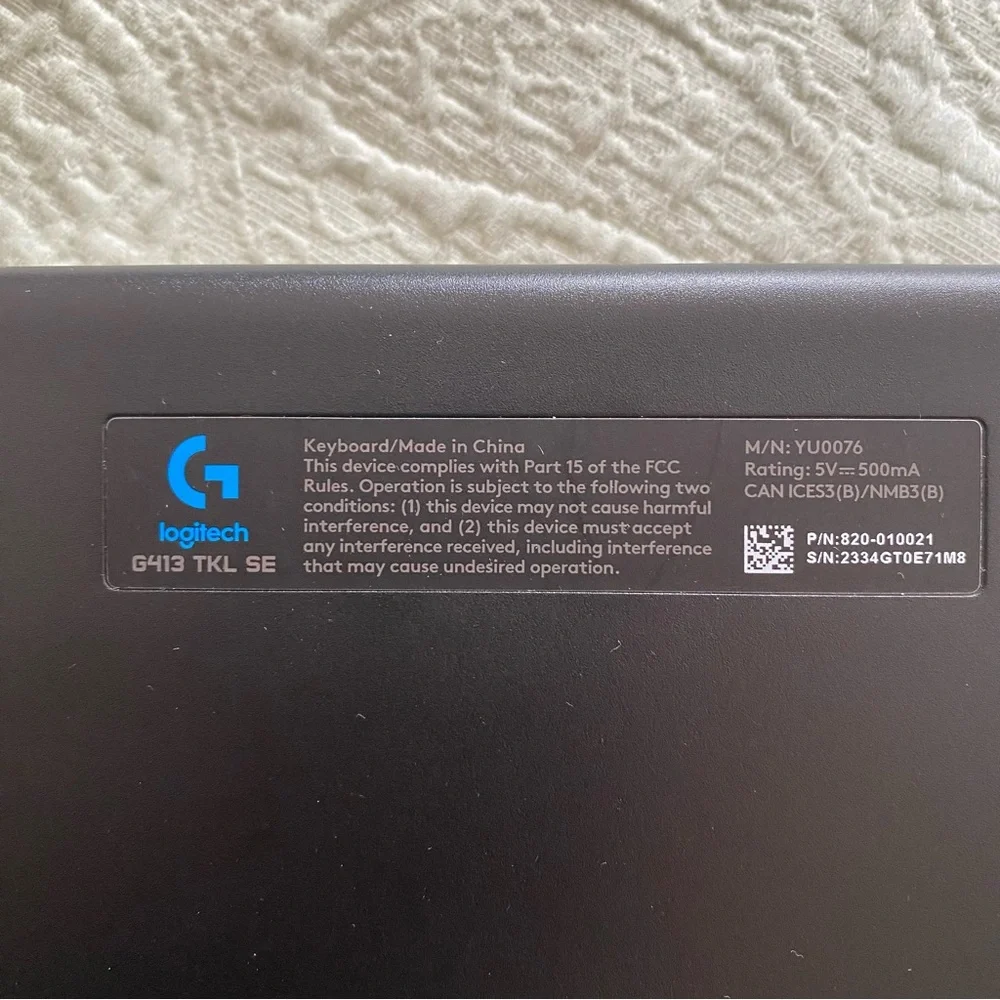 Logitech G Wired Mechanical Keyboard G413 TKL SE gaming keyboard black